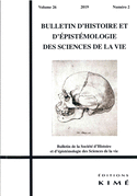 Bulletin d'histoire et d'épistémologie des sciences de la vie, v. 26, no 02